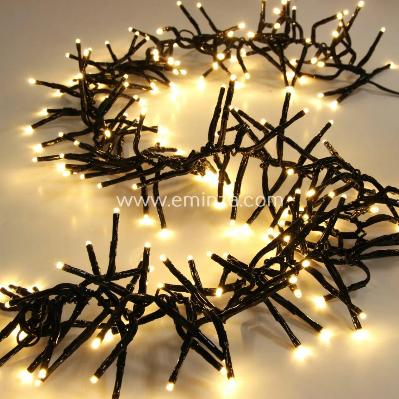 Guirlande Lumineuse|KOOPMAN Guirlande lumineuse 5,60 m 768 LED câble noir Boa Blanc chaud Blanc Chaud - câble noir