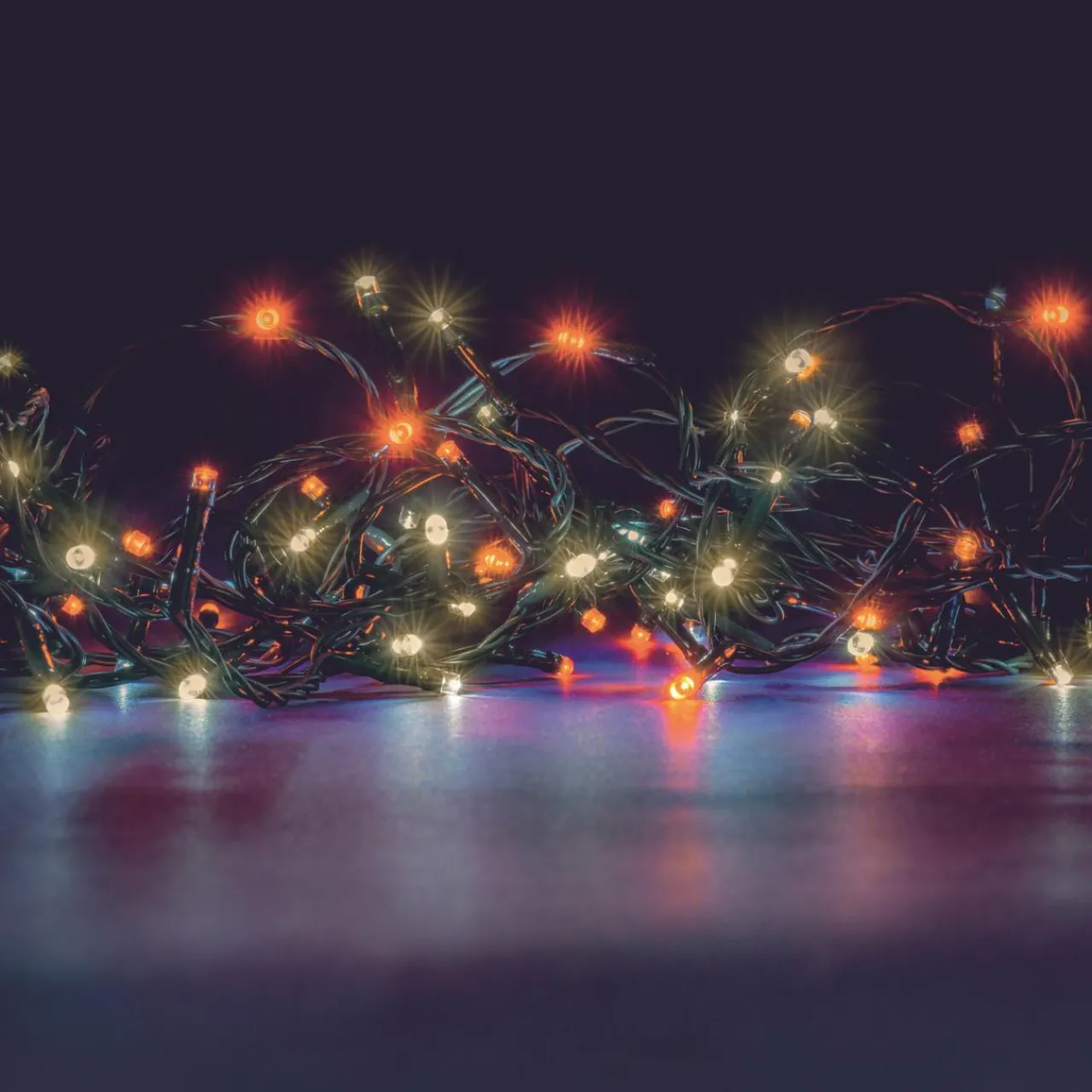 Guirlande Lumineuse|BLACHERE Guirlande lumineuse 16 m 192 LED câble vert Bicolore Orange et blanc chaud Bicolore Orange / Blanc froid