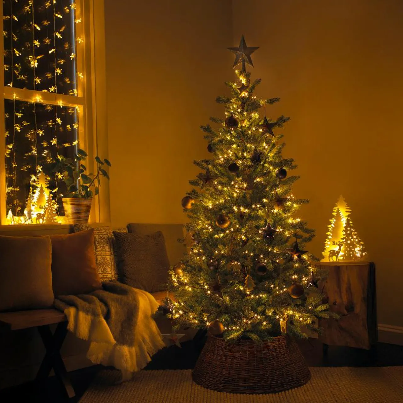 Guirlande Lumineuse|KAEMINGK Guirlande lumineuse 18 m 1440 Micro LED câble noir Luxe Blanc chaud Blanc Chaud - câble noir