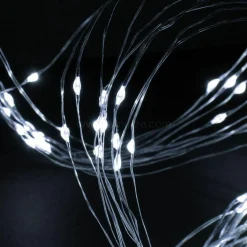 Guirlande Lumineuse|KOOPMAN Guirlande lumineuse à piles 195 cm 40 micro LED Fil d'argent Blanc froid