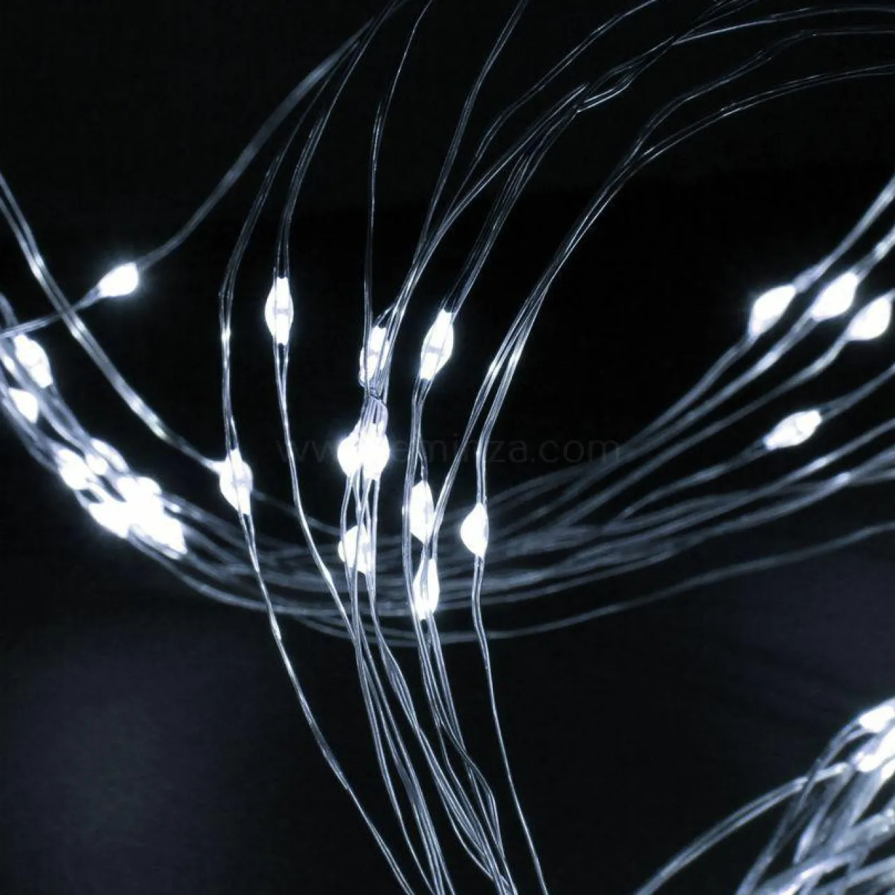 Guirlande Lumineuse|KOOPMAN Guirlande lumineuse à piles 195 cm 40 micro LED Fil d'argent Blanc froid