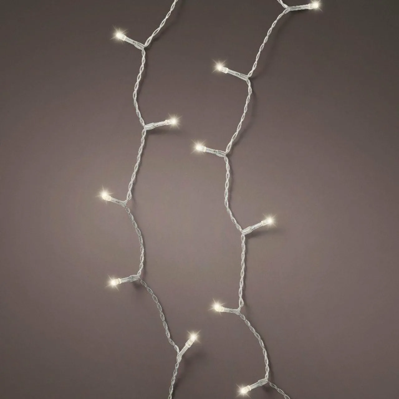 Guirlande Lumineuse|KAEMINGK Guirlande lumineuse à piles 14,30 m 192 LED câble transparent Durawise Blanc chaud Blanc Chaud - câble noir