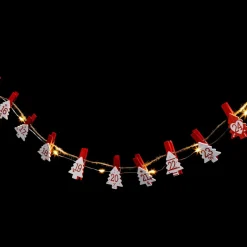 Guirlande Déco|Déco Et Objet Lumineux|Feeric Lights & Christmas Guirlande lumineuse à piles 24 LED (2,20 m) Calendrier de l'avent Blanc chaud