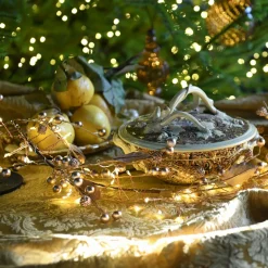 Guirlande En Sapin Artificiel|BLACHERE Guirlande lumineuse à piles 45 LED (180 cm) Baies et blanc chaud Or