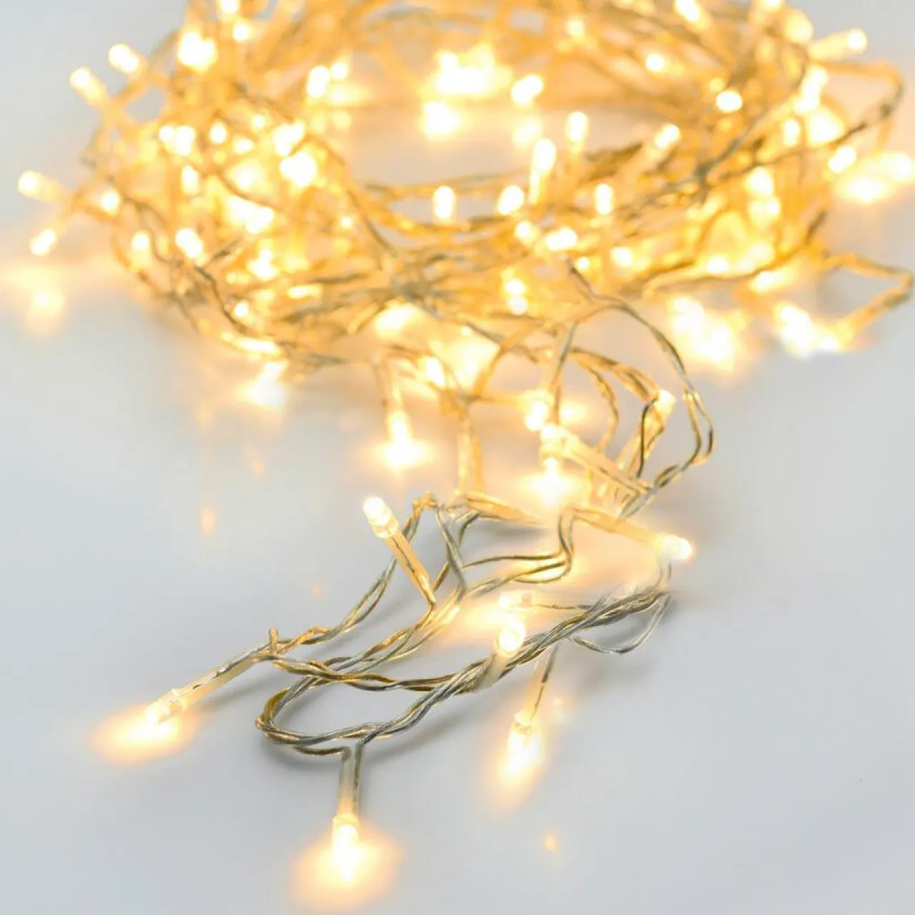 Guirlande Lumineuse|KOOPMAN Guirlande lumineuse à piles 7 m 96 LED câble transparent Luxe Blanc chaud Blanc Chaud - câble transparent