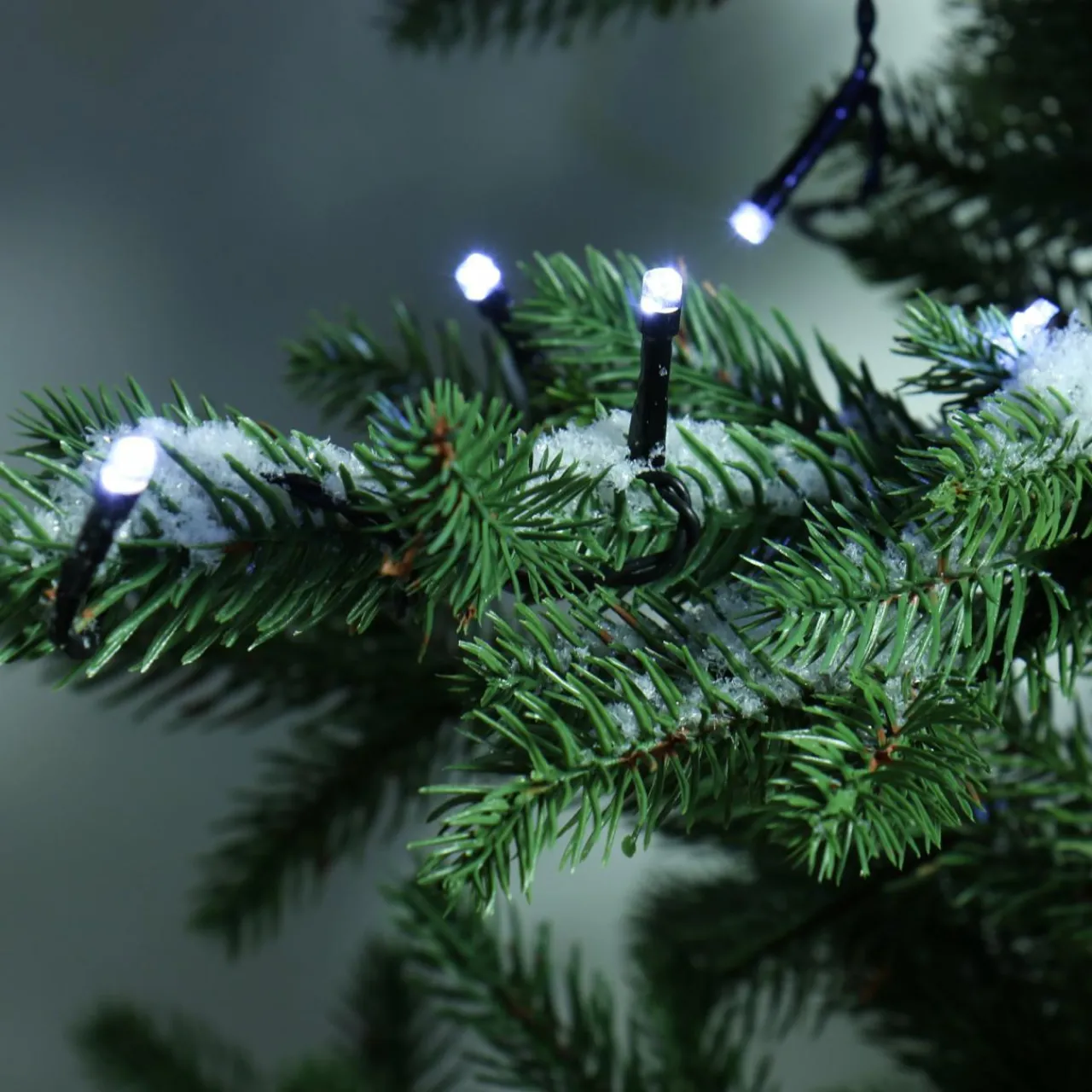 Guirlande Lumineuse|KAEMINGK Guirlande lumineuse à piles 2 m 192 LED câble noir Grappe Durawise Blanc froid