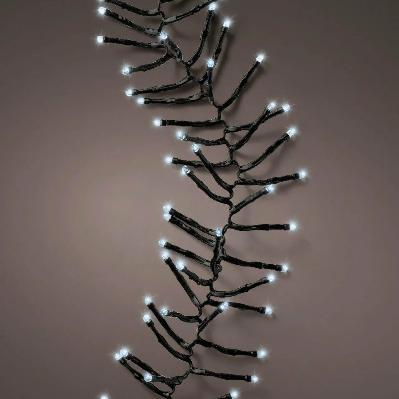 Guirlande Lumineuse|KAEMINGK Guirlande lumineuse à piles 2 m 192 LED câble noir Grappe Durawise Blanc froid