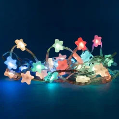 Guirlande Lumineuse|BLACHERE Guirlande lumineuse à piles 4,8 m 33 micro LED Étoiles Multicolore