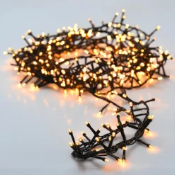 Guirlande Lumineuse|KOOPMAN Guirlande lumineuse à piles 4 m 200 LED câble vert Boa Blanc chaud Blanc Chaud - câble vert