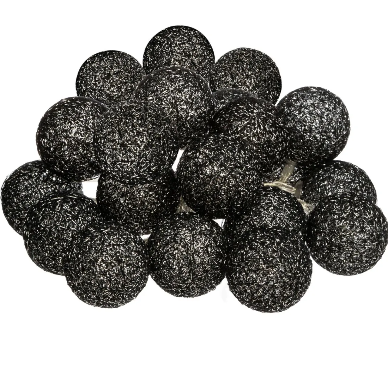 Guirlande Et Déco Lumineuse|ATMOSPHERA Guirlande lumineuse déco 20 boules 4,36 m Bobina Noir