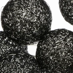 Guirlande Et Déco Lumineuse|ATMOSPHERA Guirlande lumineuse déco 20 boules 4,36 m Bobina Noir