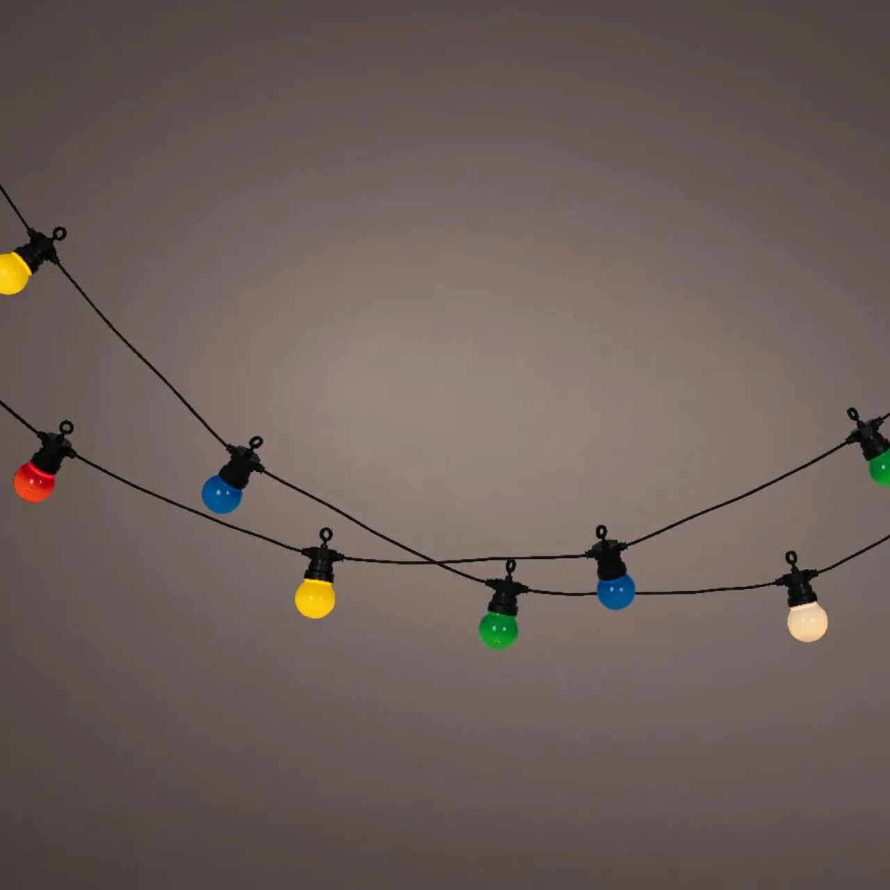 Luminaire Jardin|Eclairage Extérieur|KAEMINGK Guirlande lumineuse de jardin solaire 10 LED (4,5 m) Guinguette estivale Multicolore