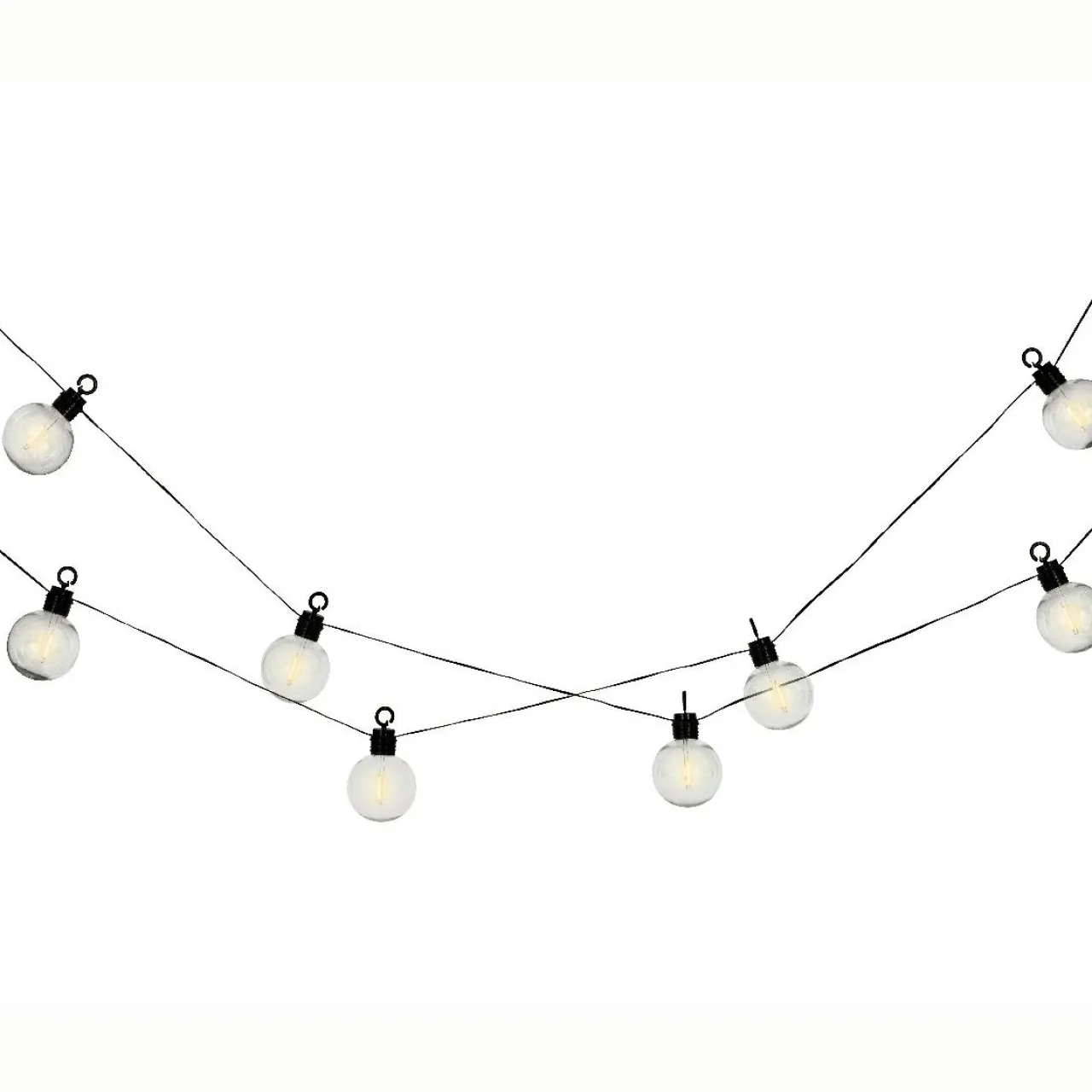 Luminaire Jardin|Eclairage Extérieur|KAEMINGK Guirlande lumineuse de jardin solaire 8 LED (5,8 m) Guinguette en fête Blanc chaud