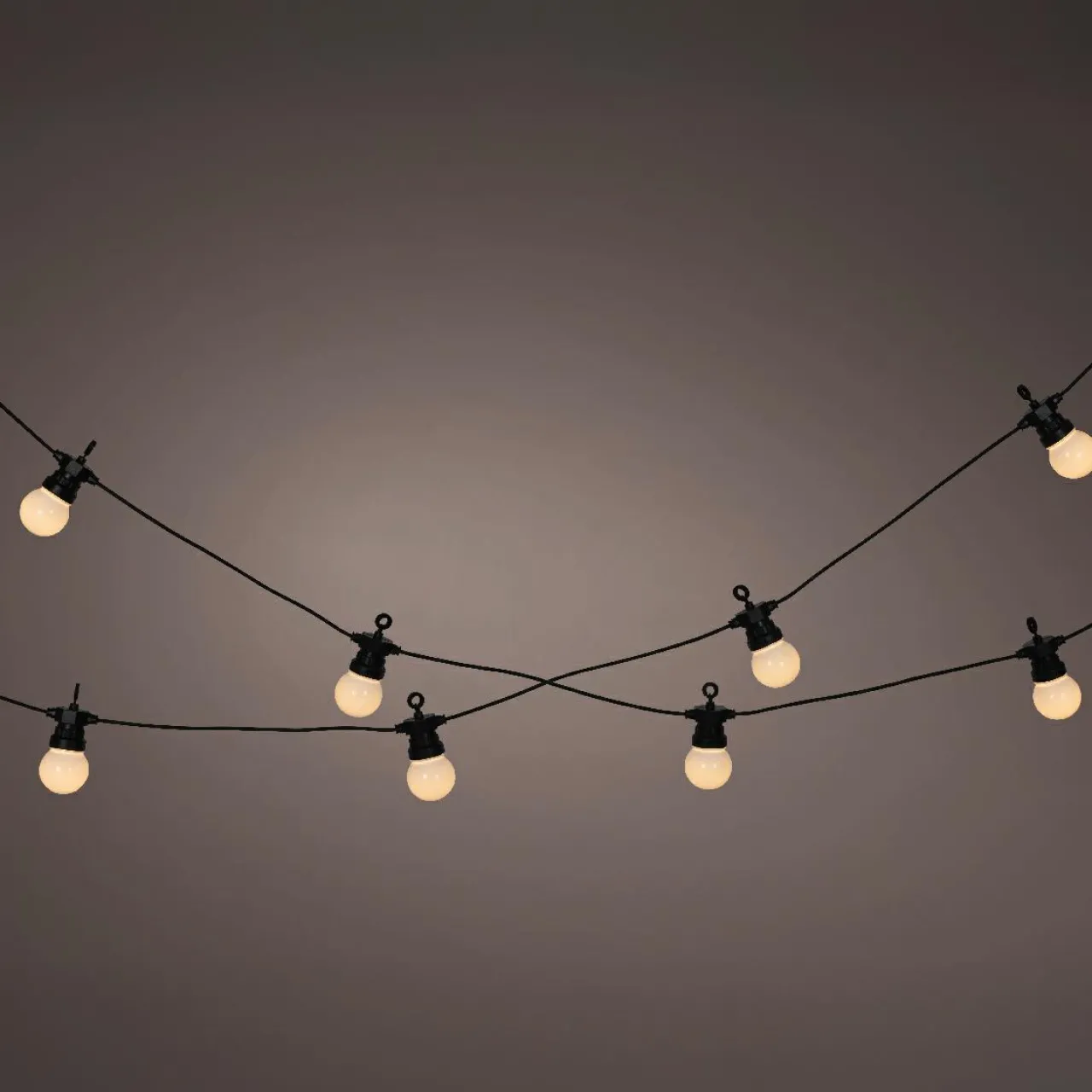 Luminaire Jardin|Eclairage Extérieur|KAEMINGK Guirlande lumineuse de jardin solaire 10 LED (4,5 m) Guinguette estivale Blanc chaud