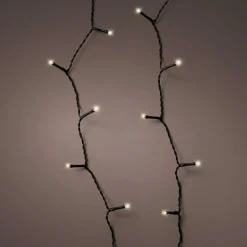Guirlande Lumineuse|KAEMINGK Guirlande lumineuse Durawise à piles 17,90 m 240 LED câble noir Blanc chaud Blanc Chaud - câble noir