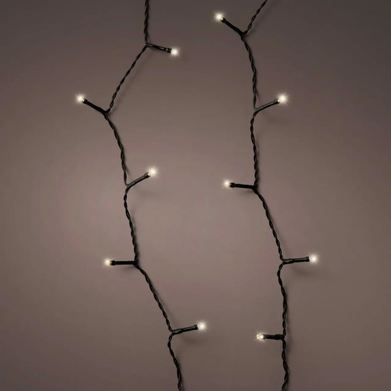 Guirlande Lumineuse|KAEMINGK Guirlande lumineuse Durawise à piles 17,90 m 240 LED câble noir Blanc chaud Blanc Chaud - câble noir