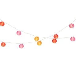 Luminaire Jardin|Eclairage Extérieur|KAEMINGK Guirlande lumineuse extérieure à piles 10 LED (2,7 m) Lanternes chinoises Multicolore