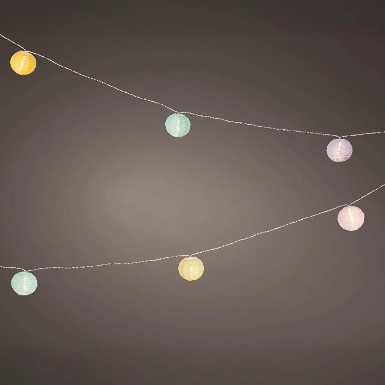 Luminaire Jardin|Eclairage Extérieur|KAEMINGK Guirlande lumineuse extérieure à piles 20 LED (9,5 m) Lanternes chinoises Multicolore