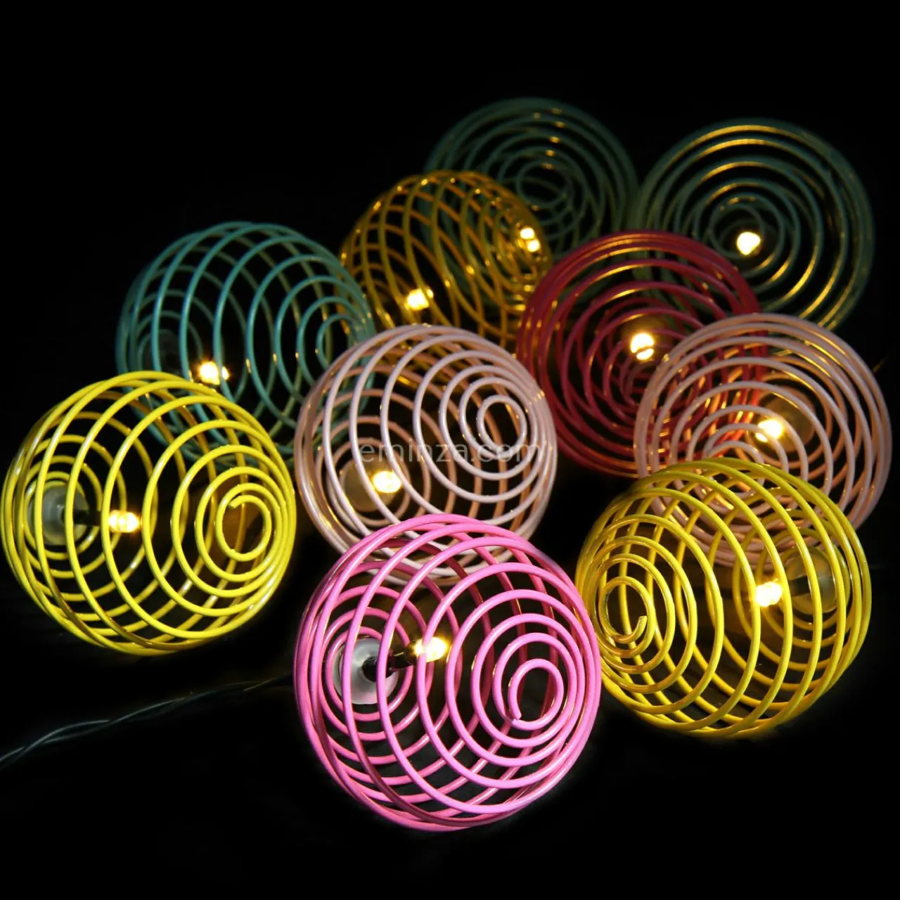 Luminaire Jardin|Eclairage Extérieur|#N/A Guirlande lumineuse solaire 2,7 m 10 LED Rainbow Multicolore