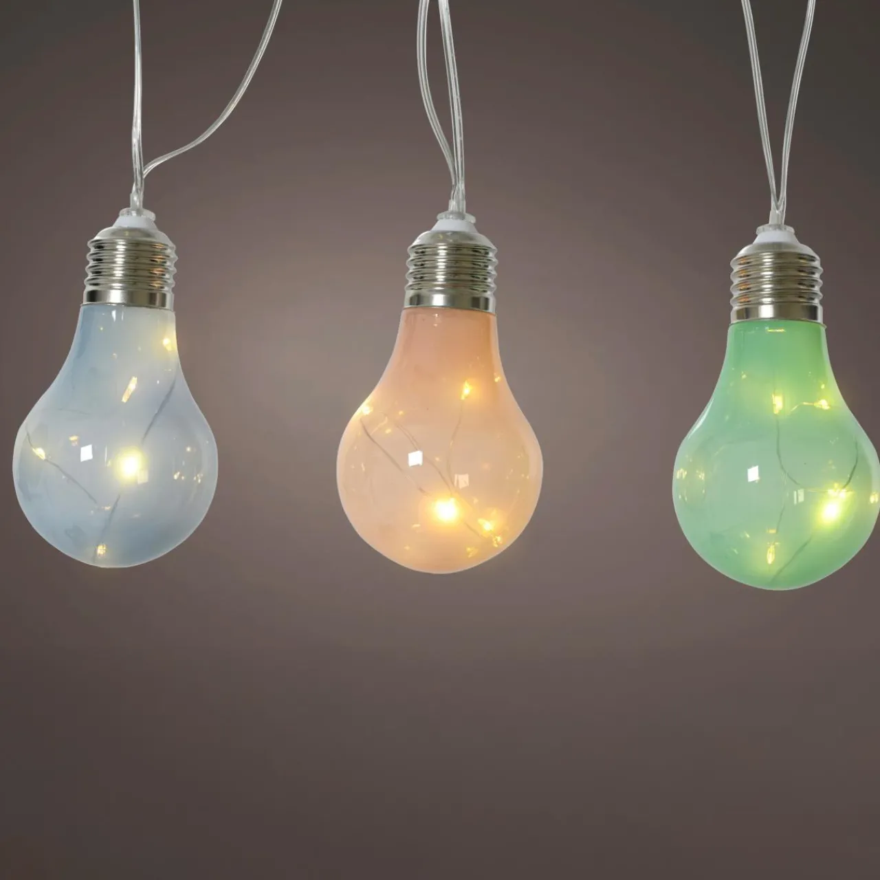 Luminaire Jardin|Eclairage Extérieur|KAEMINGK Guirlande lumineuse solaire 50 LED (4,5 m) Guinguette clignotante Multicolore soft Multicolore Pastel