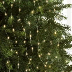 Guirlande Lumineuse|KAEMINGK Guirlande rideau pour sapin H1,80 m 408 Micro LED câble argent Blanc chaud Blanc Chaud - câble argent