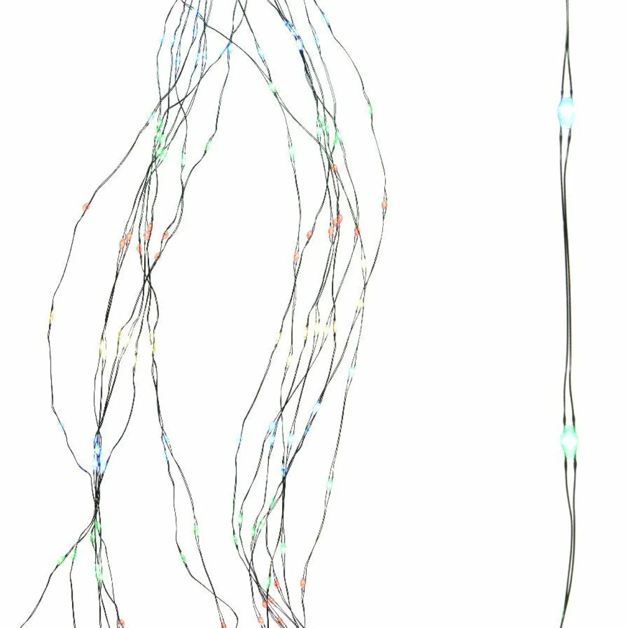 Guirlande Lumineuse|KAEMINGK Guirlande rideau pour sapin H2,40 m 832 Micro LED câble vert Multicolore Multicolore - câble vert