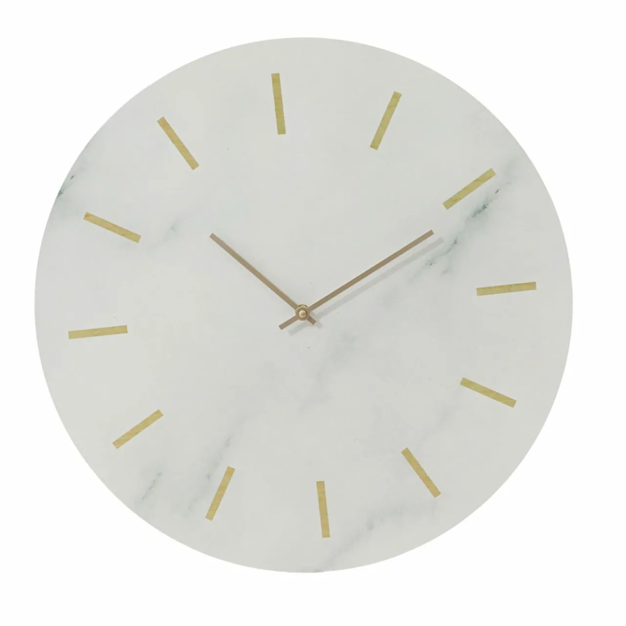 Horloge|EMINZA Horloge murale en bois (D51 cm) Marbre Blanc