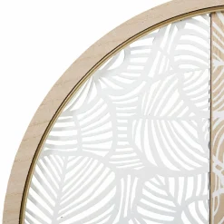 Horloge|OSTARIA Horloge murale en bois (D40 cm) Calathea Blanc
