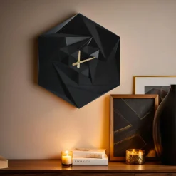 Horloge|EMINZA Horloge murale en bois (D45 cm) Fidji Noir