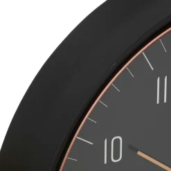 Horloge|ATMOSPHERA Horloge murale en métal (D29 cm) Sven Noir