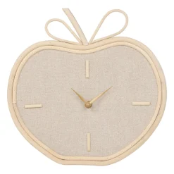 Horloge|OSTARIA Horloge murale rotin (30 cm) Pomme Beige