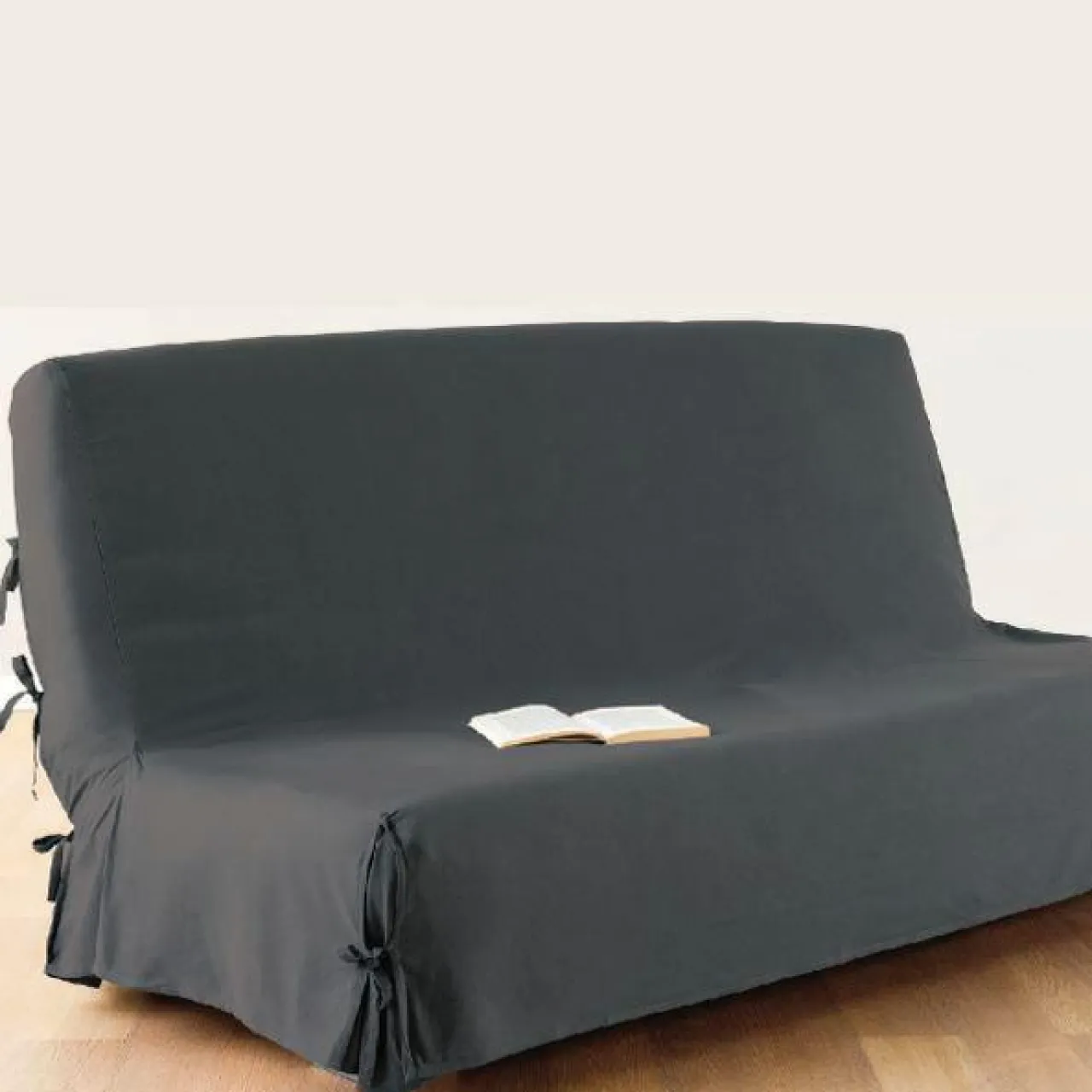 Housse De Canapé, Chaise|ATMOSPHERA Housse de clic-clac coton (110 x 200 cm) Carmina Gris foncé