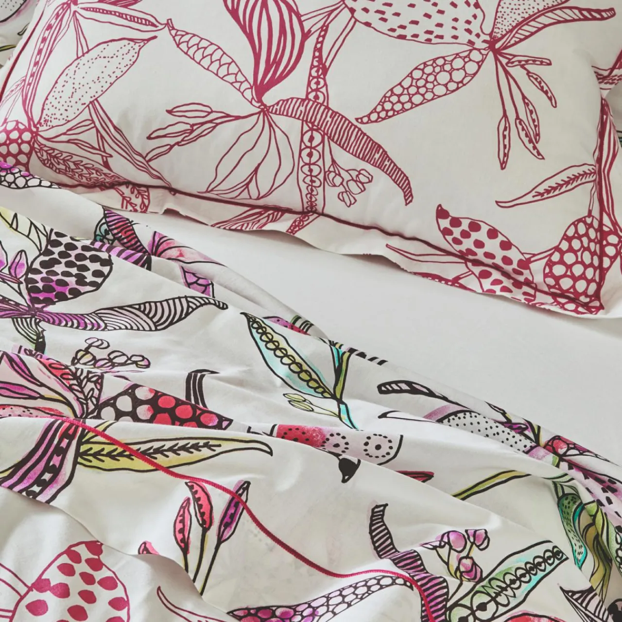 Housse De Couette|TRADILINGE Housse de couette coton (260 x 240 cm) Pénélope Rose