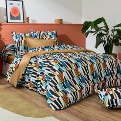 Housse De Couette|TRADI LINGE Housse de couette coton (140 x 200 cm) Pietro Multicolore