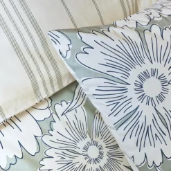 Housse De Couette|EMINZA Housse de couette coton (260 x 240 cm) Lara Vert