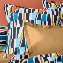 Housse De Couette|TRADI LINGE Housse de couette coton (260 x 240 cm) Pietro Multicolore
