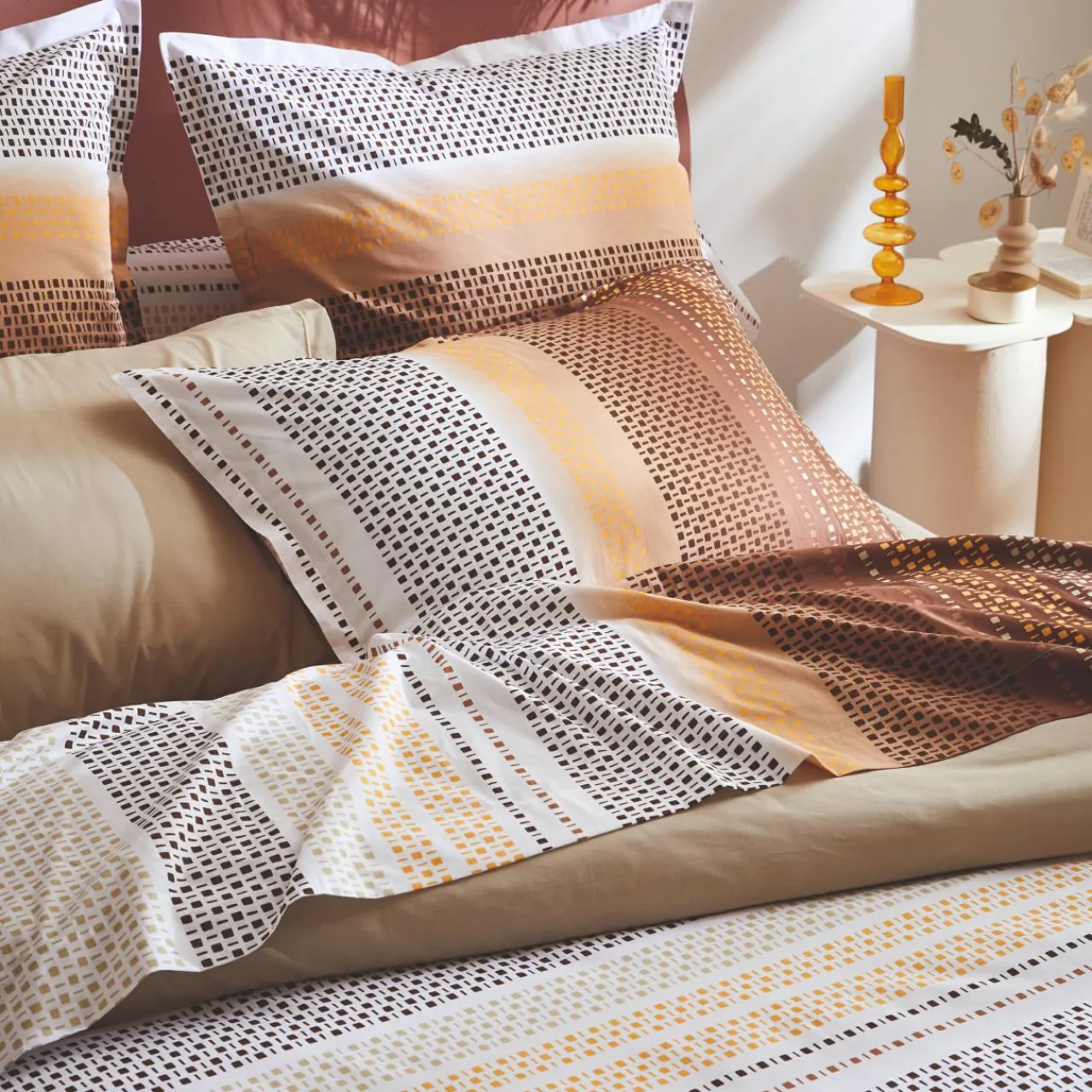 Housse De Couette|TRADILINGE Housse de couette coton (280 x 240 cm) Niagara châtaigne Marron