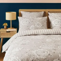 Housse De Couette|EMINZA Housse de couette coton (200 x 200 cm) Lara Beige