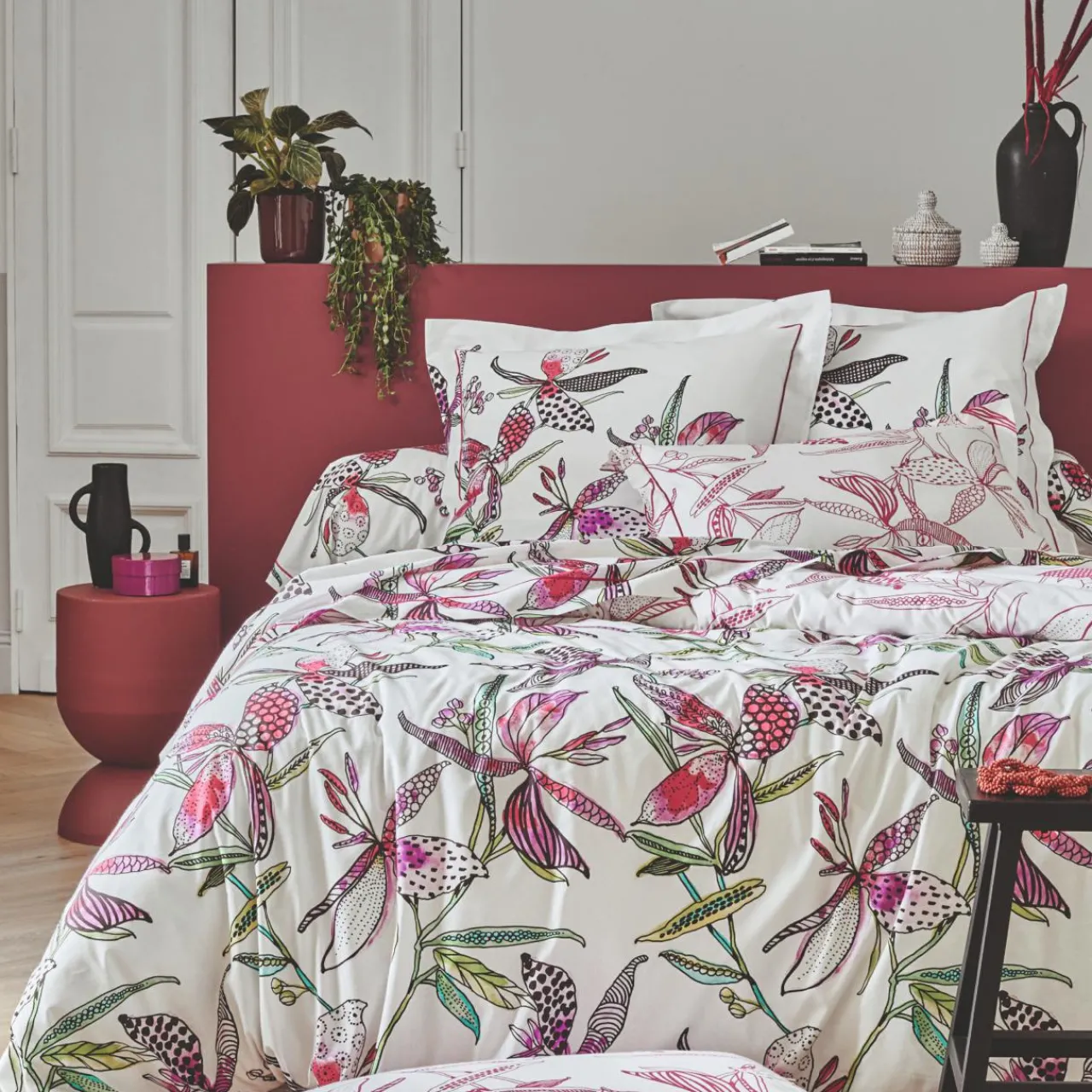 Housse De Couette|TRADILINGE Housse de couette coton (240 x 220 cm) Pénélope Rose