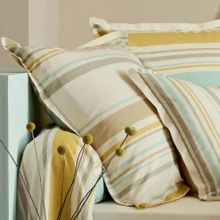 Housse De Couette|TRADI LINGE Housse de couette coton lavé (280 x 240 cm) Hugo Jaune moutarde