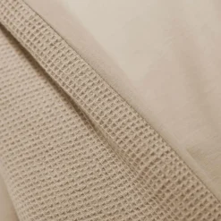 Housse De Couette|EMINZA Housse de couette coton nid d'abeille (140 x 200 cm) Eva Ficelle