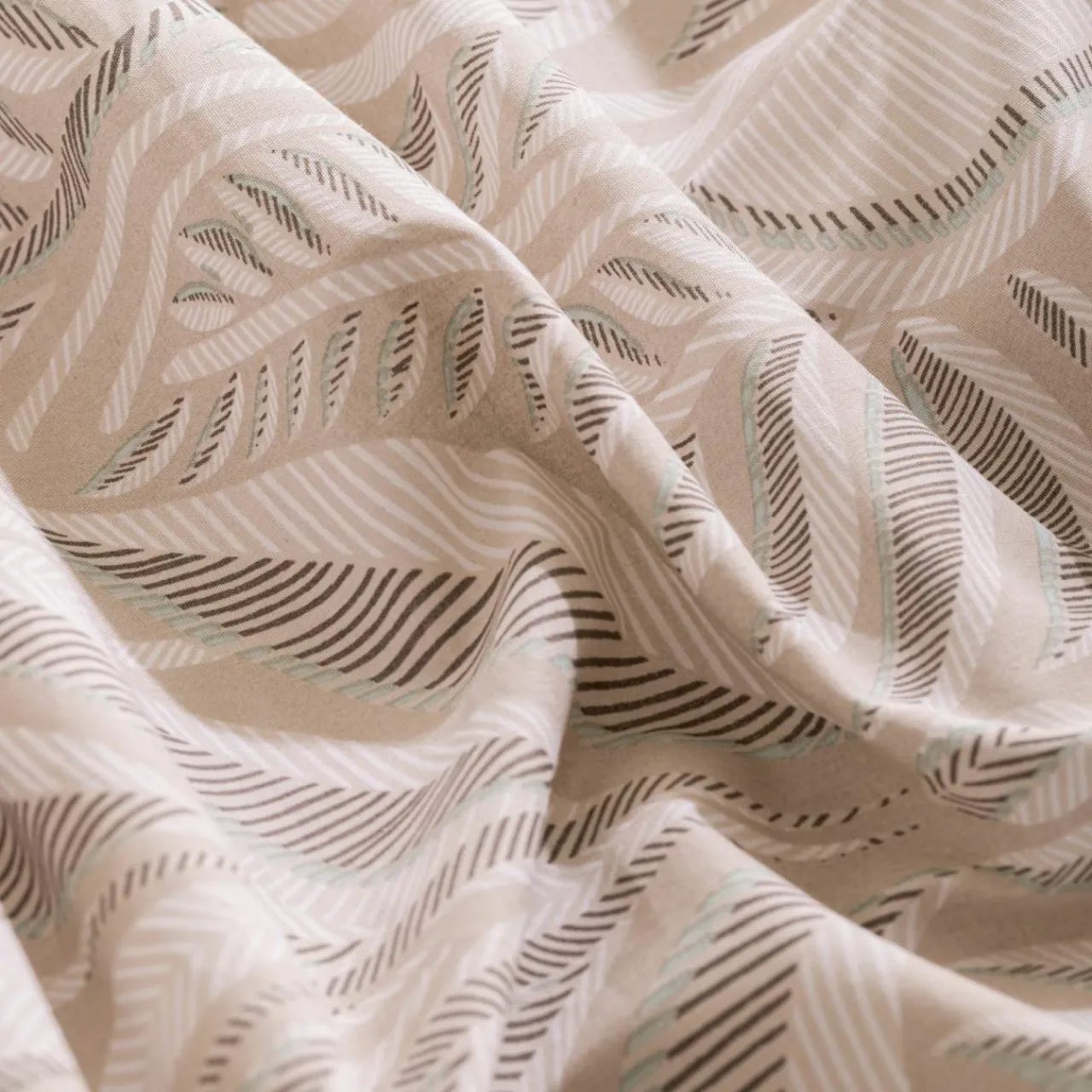 Parure De Lit|Housse De Couette|ATMOSPHERA Housse de couette et deux taies coton (240 x 220 cm) Nalh Beige