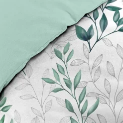 Parure De Lit|Housse De Couette|douceur d'intu017drieur Housse de couette et deux taies d'oreiller percale de coton (260 x 240 cm) Wendy e Vert