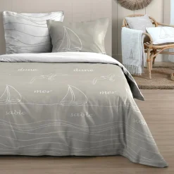 Parure De Lit|Housse De Couette|STOF Housse de couette et deux taies cotons (240 x 220 cm) Dunes Beige