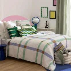 Parure De Lit|Housse De Couette|Atmosphera, cru017dateur d'intu017drieur Housse de couette et deux taies coton (240 x 220 cm) Ritchi Multicolore