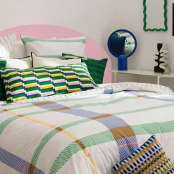 Parure De Lit|Housse De Couette|Atmosphera, cru017dateur d'intu017drieur Housse de couette et deux taies coton (240 x 220 cm) Ritchi Multicolore