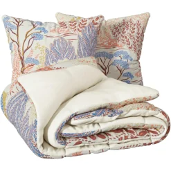 Parure De Lit|Housse De Couette|Atmosphera, cru017dateur d'intu017drieur Housse de couette et deux taies coton (240 x 220 cm) Walaa Multicolore