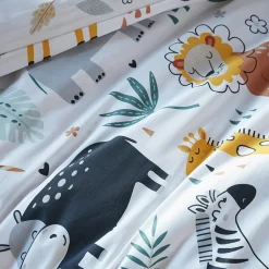 Linge De Lit Enfant|Linge De Lit Enfant|L'effet papillon Housse de couette et deux taies enfant coton (200 x 200 cm) Savane Multicolore