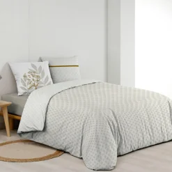 Parure De Lit|Housse De Couette|douceur d'intu017drieur Housse de couette et deux taies d'oreiller en coton (240 x 220 cm) Raoni Beige