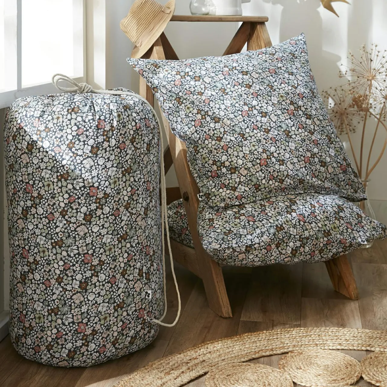 Parure De Lit|Housse De Couette|L'EFFET PAPILLON Housse de couette et deux taies coton (240 x 220 cm) Malia Multicolore